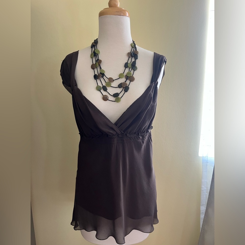 Studio M Deep Brown Women's Blouse